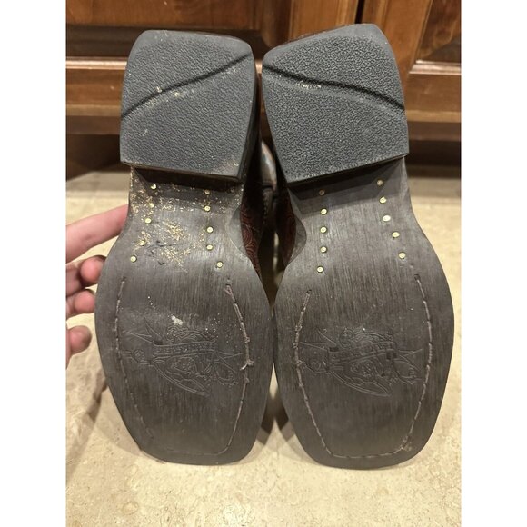 Ariat Brown and Blue Ankle Boots - Picture 4 of 15